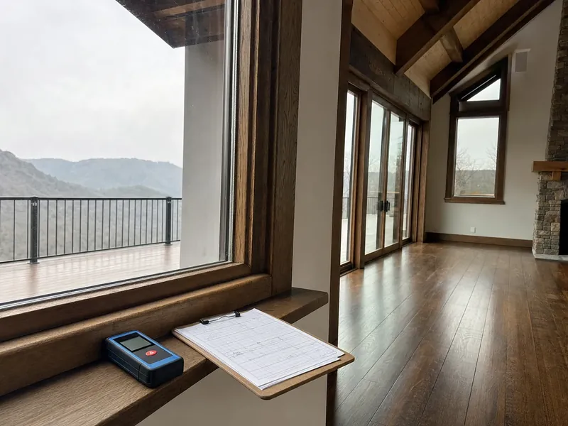 Measuring window and wall dimensions for a room-by-room Manual J on a Pickens County mountain home rather than guessing by square footage